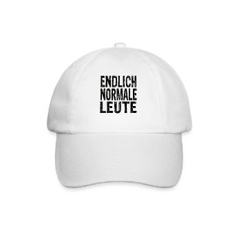 Finally normal people - Baseball Cap - white/white - Front