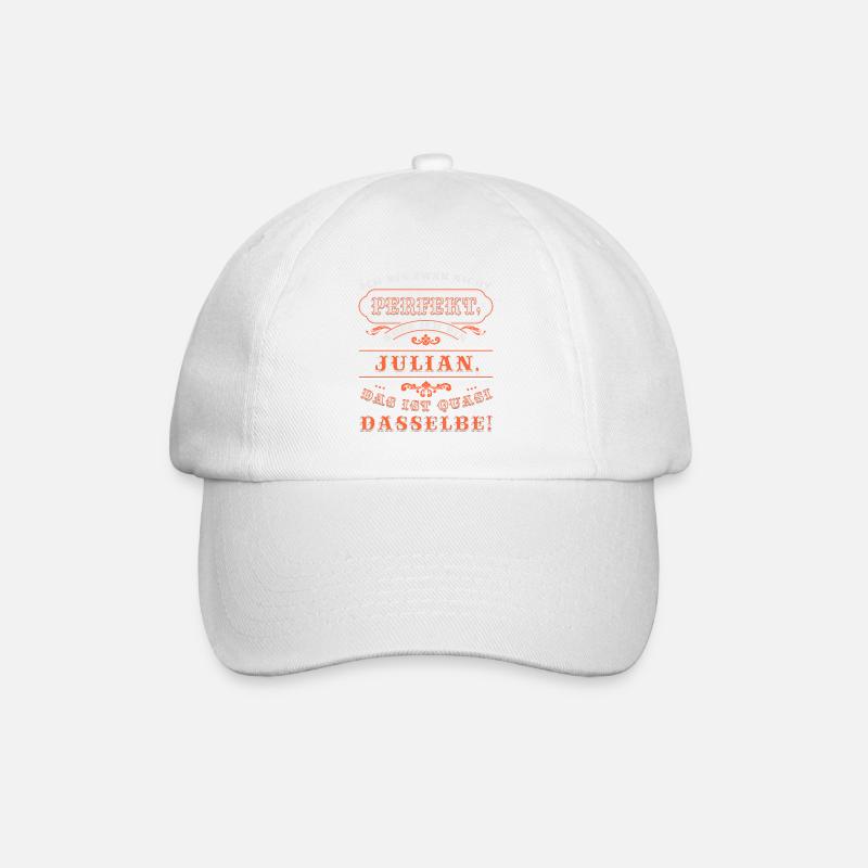 Drôle de JULIAN pour la Journée du Nom avec Nom Nom - Casquette classique - blanc/blanc