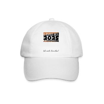 Jugendweihe 2025 Livre d’or Cadeau Filles Garçons - Casquette classique - blanc/blanc - Devant