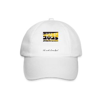 Jugendweihe 2025 Gästebuch Geschenk Mädchen Jungen - Baseballkappe - Weiß/Weiß - Vorne