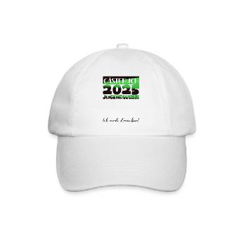 Jugendweihe 2025 Livre d’or Cadeau Filles Garçons - Casquette classique - blanc/blanc - Devant