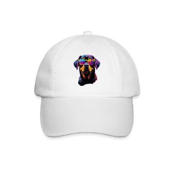 Les chiens Rottweiler aiment les fiers amateurs de rottweiler - Casquette classique - blanc/blanc - Devant