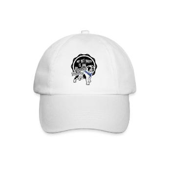My best buddy is an english bulldog - Baseball Cap - white/white - Front