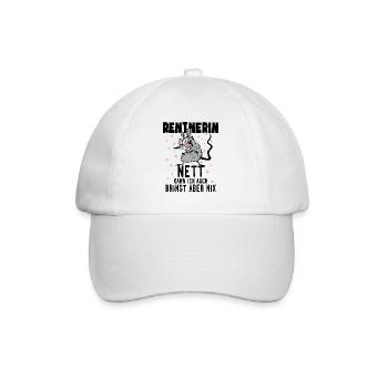 Rentnerin Ratte Ruhestand Rente - Baseballkappe - Weiß/Weiß - Vorne