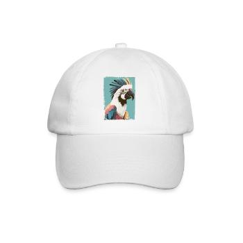 Cacatoès majestueux - Casquette classique - blanc/blanc - Devant