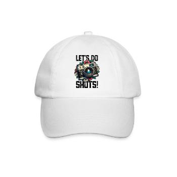 Let’s Do Shots Fotograf Kamera Spruch für - Baseballkappe - Weiß/Weiß - Vorne