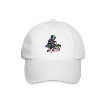Go-Kart Skeleton - Baseball Cap - white/white - Front