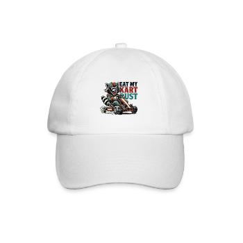 Drôle rétro raton laveur Go-Kart poussière nourriture dire - Casquette classique - blanc/blanc - Devant