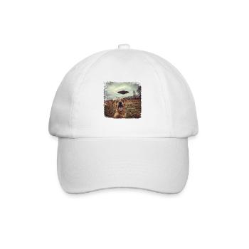 Drôle de chien Selfie Ufo Meme Gift - Casquette classique - blanc/blanc - Devant