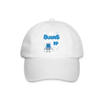 Funny saying "It Burns when I Pee"! Sarcastic - Baseball Cap - white/white - Front