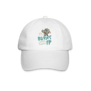Funny saying "It Burns when I Pee"! Sarcastic - Baseball Cap - white/white - Front