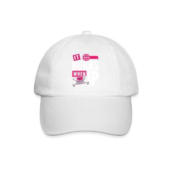 Funny saying "It Burns when I Pee"! - Baseball Cap - white/white - Front