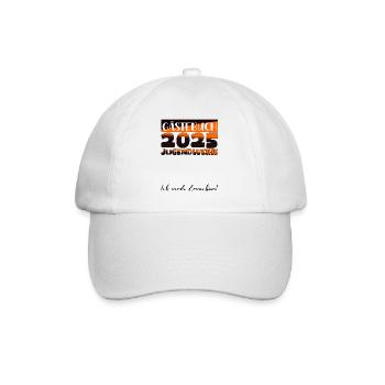 Jugendweihe 2025 Livre d’or Cadeau Filles Garçons - Casquette classique - blanc/blanc - Devant