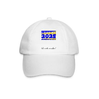 Jugendweihe 2025 Livre d’or Cadeau Filles Garçons - Casquette classique - blanc/blanc - Devant