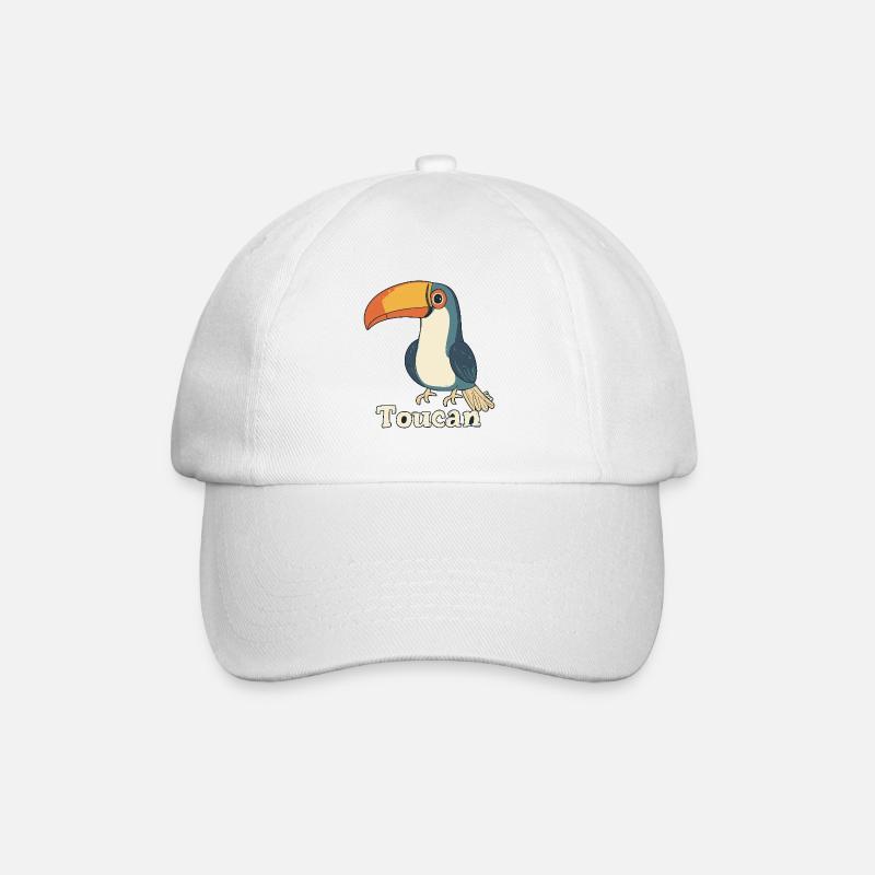 Farbenfroher Tukan - Baseballkappe - Weiß/Weiß