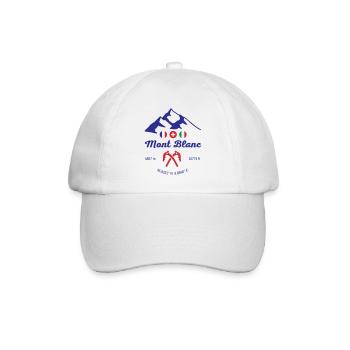 Höchster Berg der Mont-Blanc-Alpen - Baseballkappe - Weiß/Weiß - Vorne