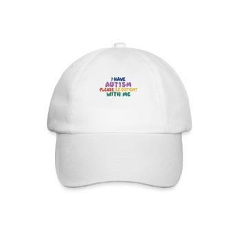 Autism Awareness Please be patient with - Baseball Cap - white/white - Front