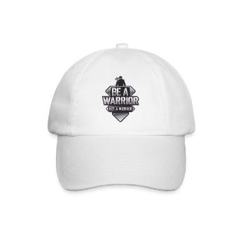 Be a warrior, not a worrier inspirational saying - Baseball Cap - white/white - Front