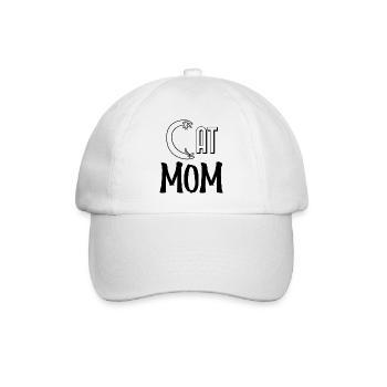 Cat mom. Maman d'un chat. - Casquette classique - blanc/blanc - Devant