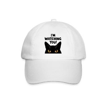 I ́m watching you Cat humor funny - Baseball Cap - white/white - Front