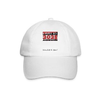 Jugendweihe 2025 Livre d’or Cadeau Filles Garçons - Casquette classique - blanc/blanc - Devant