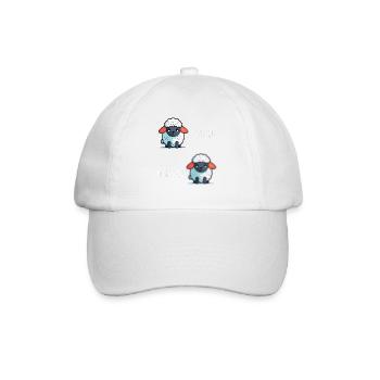 Schaf Unschaf lustiges cooles Geschenk - Baseballkappe - Weiß/Weiß - Vorne