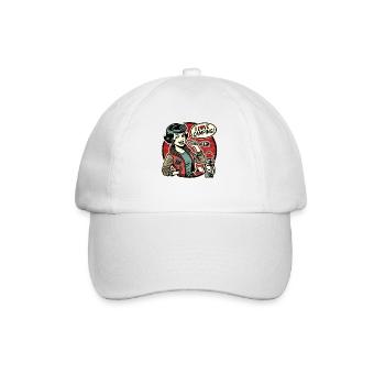 Retro Nature Mom – I Love Camping - Baseball Cap - white/white - Front