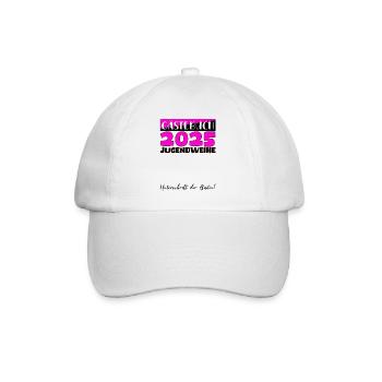 Jugendweihe 2025 Livre d’or Cadeau Filles Garçons - Casquette classique - blanc/blanc - Devant