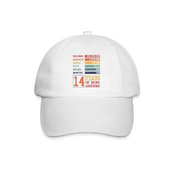14 ans ! Cadeau d’anniversaire 14e anniversaire - Casquette classique - blanc/blanc - Devant