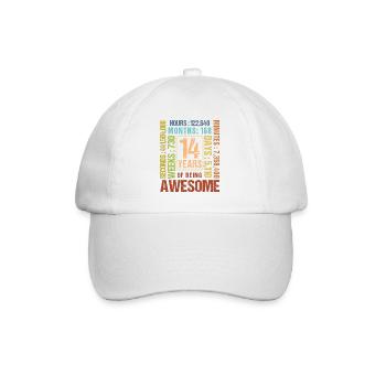 14 ans ! Cadeau d’anniversaire 14e anniversaire - Casquette classique - blanc/blanc - Devant
