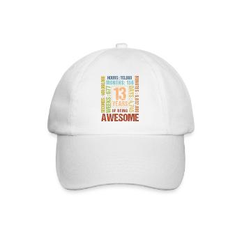 13 years old! Birthday Gift 13th Birthday - Baseball Cap - white/white - Front