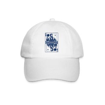 Carte à jouer de tennis de table rétro look vintage - Casquette classique - blanc/blanc - Devant