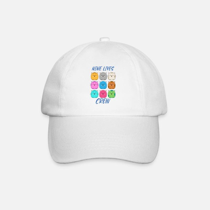 Neuf vies de chat d’équipage - Casquette classique - blanc/blanc