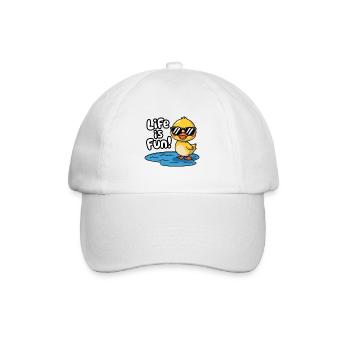 ENTE, DAS LEBEN MACHT SPASS - Baseballkappe - Weiß/Weiß - Vorne