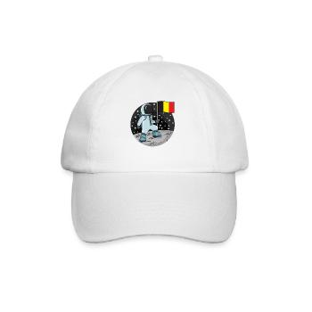 Astronaut with Belgian flag in space - Baseball Cap - white/white - Front
