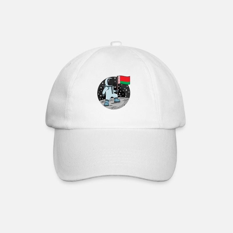 Drapeau astronaute Biélorussie - Casquette classique - blanc/blanc
