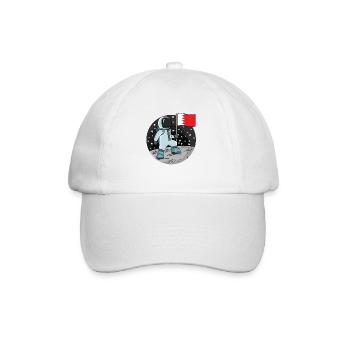 Astronaut Fahne Bahrain - Baseballkappe - Weiß/Weiß - Vorne