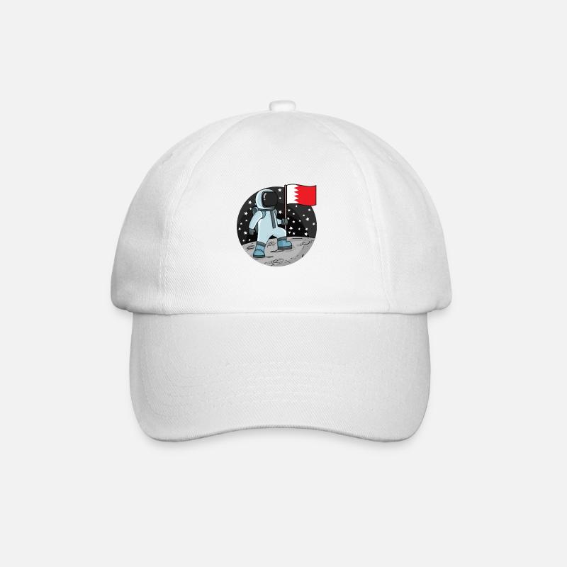 Astronaut Flag Bahrain - Baseballkasket - hvid/hvid