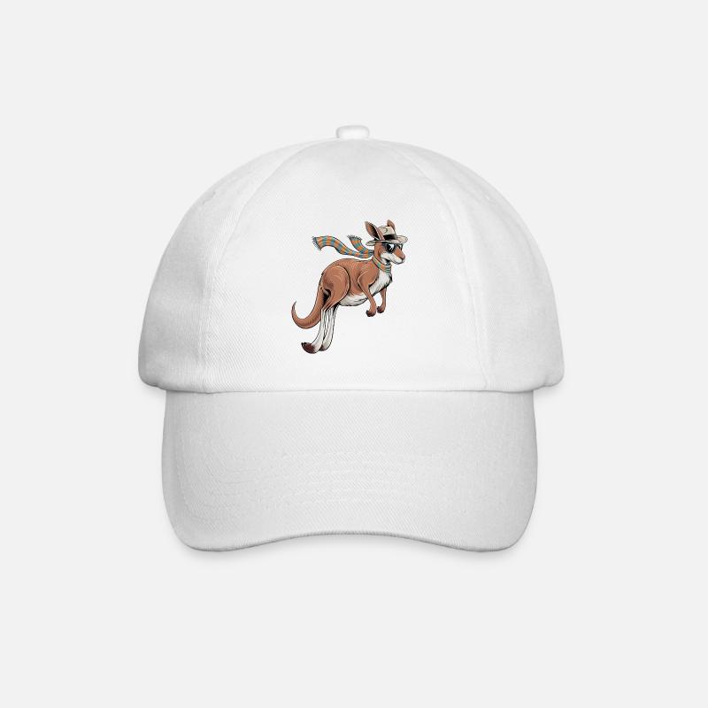 Stylish Kangaroo - Baseballkappe - Weiß/Weiß