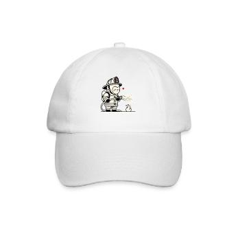 Little gorilla firefighter - Baseball Cap - white/white - Front