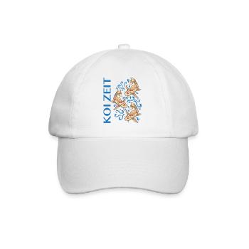 Koi Time Saying Koi Carp Lover - Baseball Cap - white/white - Front