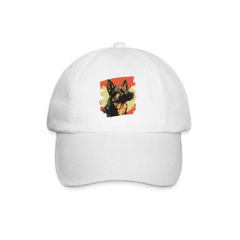 German Shepherd Retro - Baseball Cap - white/white - Front
