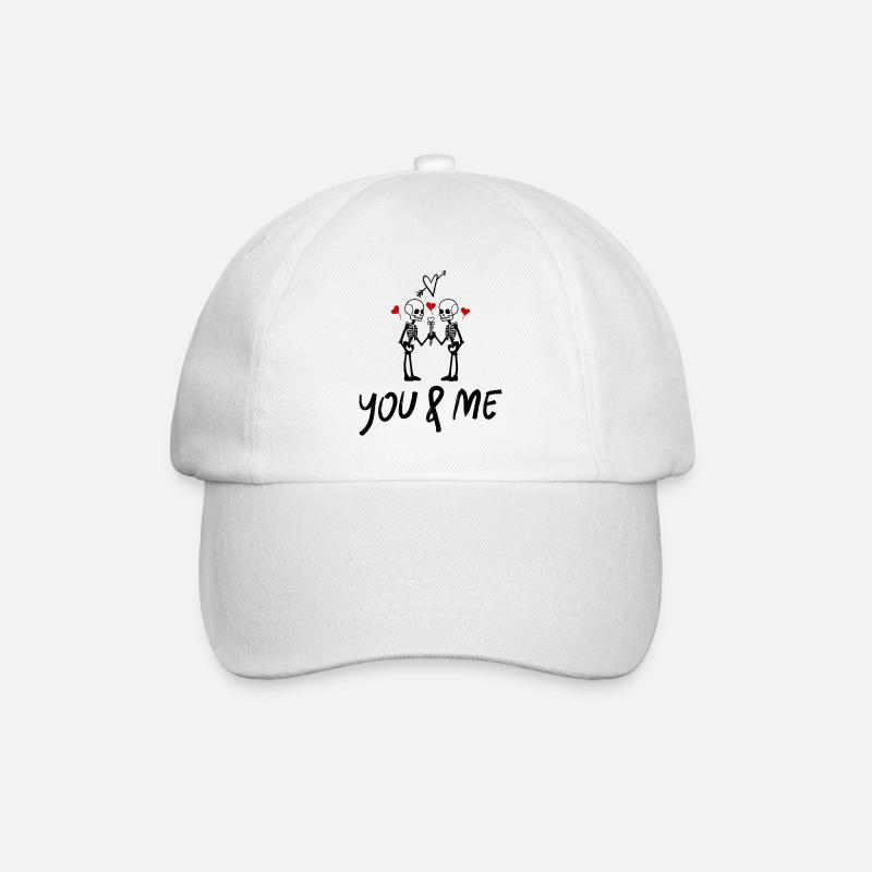 You and Me - Baseball Cap - white/white