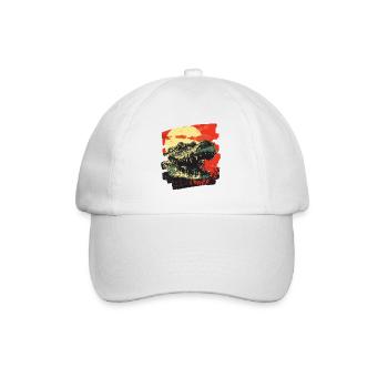 Crocodile Retro - Baseball Cap - white/white - Front