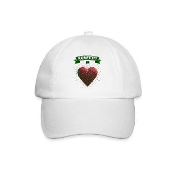 Konfetti Fasching Karneval Spaß Design - Baseballkappe - Weiß/Weiß - Vorne