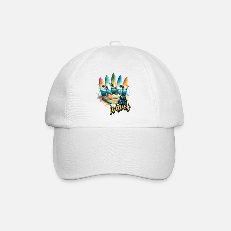 Surfen Surfer - Baseballkappe - Weiß/Weiß