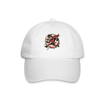 Super sanglier – Rapide comme l’éclair et inarrêtable ! - Casquette classique - blanc/blanc - Devant