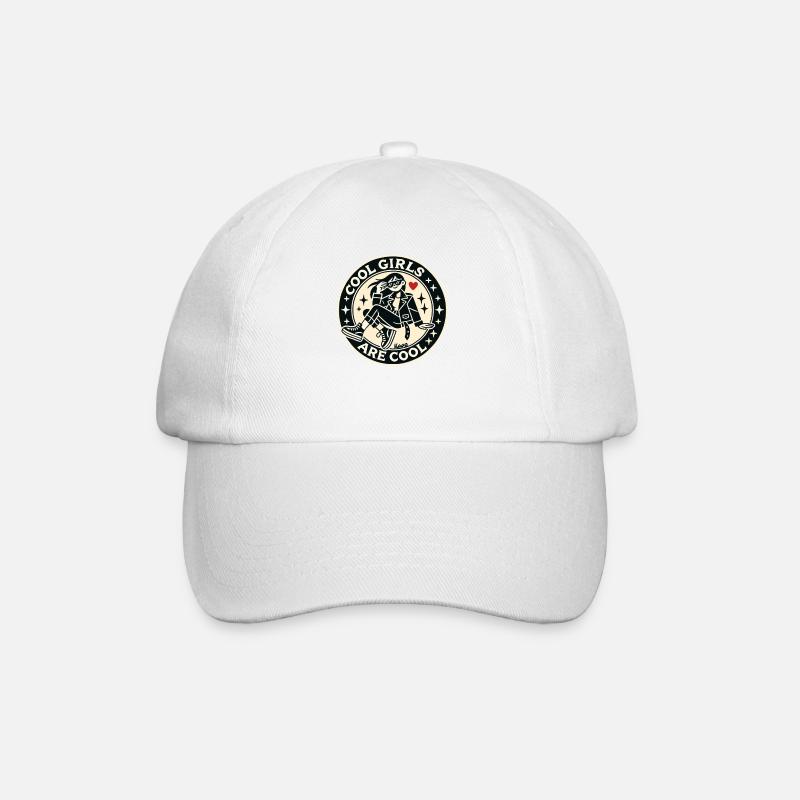 Les filles cool, c’est cool, restez cool ! - Casquette classique - blanc/blanc