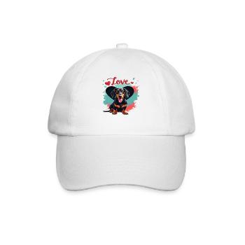 Dachshund Dog Love Dachshund Dog Friends Animal Lover - Baseball Cap - white/white - Front