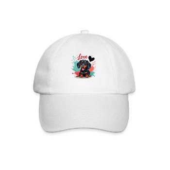 Dachshund Dog Love Dachshund Dog Friends Animal Lover - Baseball Cap - white/white - Front